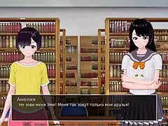 playing hs tutor part 10 with a hot blonde milf kissing in bra