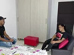 Nympho maid bends over for hardcore doggystyle, deepthroat action in homemade teen 18+ banging