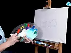 i'm ryan keely cosplayin as bob ross, gettin horny durin the paintin tutorial!