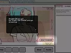 i can’t stop fondling nicole’s tits in this risky hentai game to lure customers.