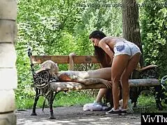 Tattooed Lesbian Enjoys Brunette's Body Before Fingering