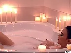 busty goddess jasmine jae seducing in bath tub