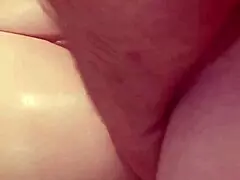 Amateurs engage in foreplay and spreading in missionary position