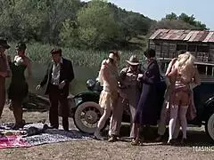 damn, stunning girls crave tight pussies drilled in group, ya know... outdoor action rocks!