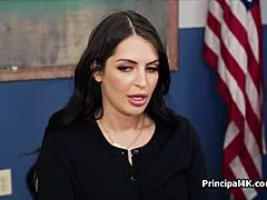 High class housewife gags on dick in lingerie