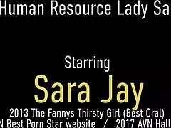 Man, I’m so done with hard work, but busty office milf Sara Jay got sticky cum, ya know!