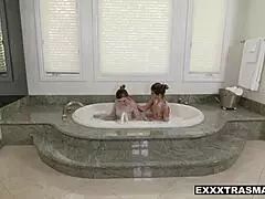 Petite Gracie Green and Tara Ashley Take on a Monster Cock. What a Wild Threesome Scene!