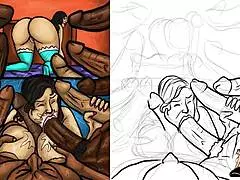 Latin Milf Sucks Huge Black Dicks In Interracial Group Cheating Scene