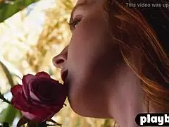 Sexy Redhead Milf Erna Ohara Exposes Hairy Pussy After Striptease!