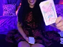 Latina joi in halloween costume gives jerk off instructions