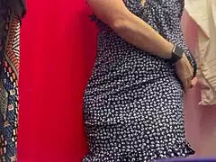 Dressing Room Hidden Camera Captures Girl with Big Tits and Nipples Changing Clothes Outdoors