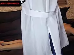 Wife Caught Bending Over with Masseuse at Home