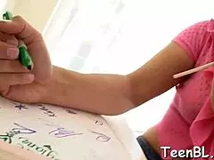 Playgirl Uses Blowjob Ammo To Tame Men's Pecker In Mature Teen Couple Cumshot FUCKING