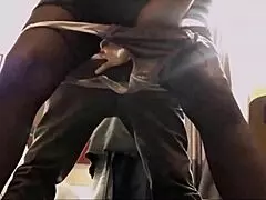 hey babe, bend over in that black satin dress and heels, let’s get dirty with pov action!