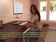 Wife and stepmother play erotic game with big tits and ass