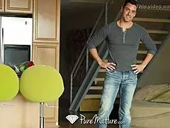 Brunette Milf Bella Teases Man on Valentine's Day