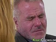 This redhead milf dominates as a cuckold queen. She gets rimmed and takes a messy facial!