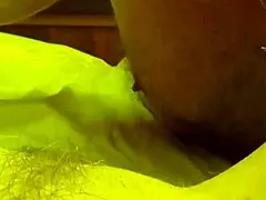 Cunnilingus - husband head among spreading legs