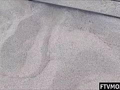 Hot Milf Flashing Her Body in Public Beach Scene