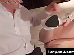 Sunny Lane Pleasures Her Wet Pussy With Dildo