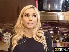 Busty step mom and stepdaughter bake sweets together