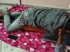 Dirty Housewife Screams In Bedroom With Husband And Girlfriend!