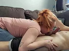 Redlexxxa Gives a SLOPPY BLOWJOB Leading to FACIAL CUMSHOT