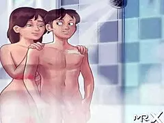 Mature rides huge cock in Summertime Saga episode 2-8