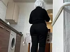 I watched my old stepmom’s wide hips beg for rough anal