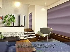 anime step-mother and step-daughter give blowjob in harem.