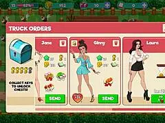 nutaku booty farm hentai game part 14, cute brunette in fantasy cartoon country adventure