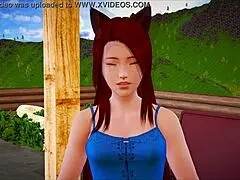 My new family explores hentai adventures with small tits and ass play