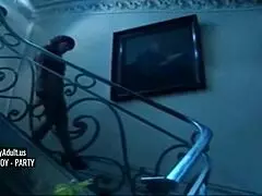 Intense emotions surge in the cage as huge tits bounce during hardcore fucking with toys, ending in cum