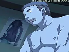 In the anime, the shy yuri character gets her pussy fucked by the teacher.