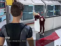 stranded in space 19, just vibin’ with this cute robot girl, ya know?