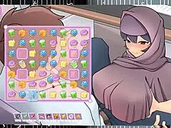 Tsundere MILF Gives Titjob Under Desk in Hentai Game