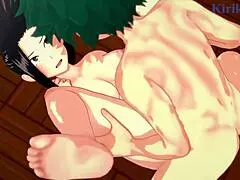 Momo Yaoyorozu And Nejire Hado And Izuku Midoriya Intense Sex - My Hero Academia Hentai