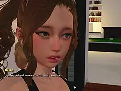 Naked Slut Licks Cumshot In Cute Hentai