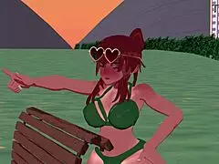 exploring georgia's peach in an anime hentai style