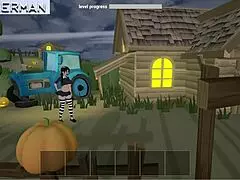 Futanari Milf with Big Tits Dominates in Halloween Bambook Gameplay