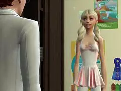 dexter sneaks x-ray glasses to peek at naked bodies in sims 4