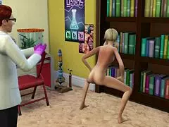 dexter sneaks x-ray glasses to peek at naked bodies in sims 4