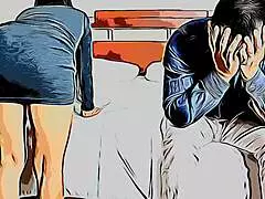 Young bride betrayed by husband's boss in animated drama