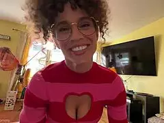 Curvy milf in glasses dominates with intense anal hentai action.