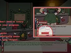 Oh wow, naughty elf seduces sexy santa wife in claus secret xmas hentai game episode one!