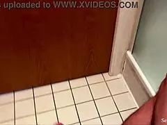 My hot MILF stepmother caught me spying on her shower in our hotel room