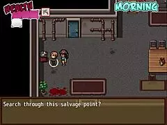 Watching a porn movie with a busty woman - hentai game - zombies retreat - part 5