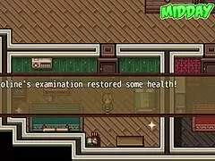 Watching a porn movie with a busty woman - hentai game - zombies retreat - part 5