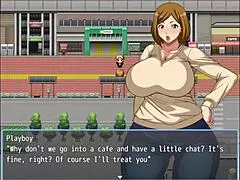 Old guy grabs neighbor's huge ass in hentai game part 3 😏