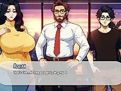 Futa Gym Teacher Shows Big Tits in Hentai Anime